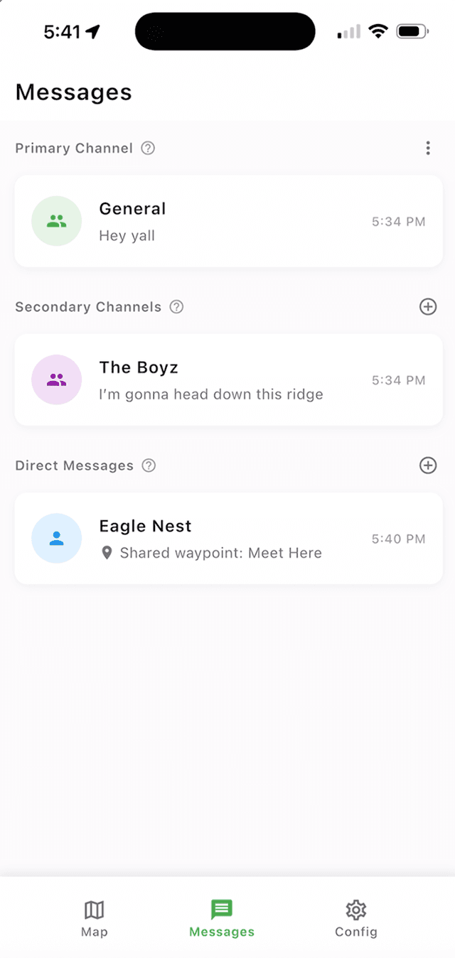 Send Messages & Waypoints